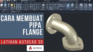 AUTOCAD 3D  HOW TO CREATE FLANGE PIPE IN AUTOCAD_EXERCISE #05