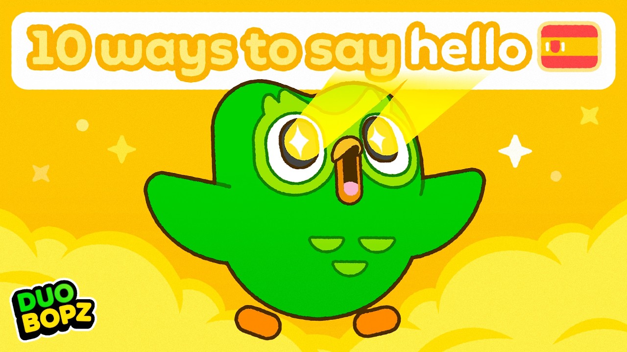10 Ways to Say Hello (Full Song) | Learn Spanish with Duolingo! | Duo ...