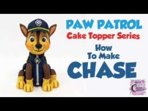 CHASE CAKE TOPPER - Paw Patrol Tutorial - YouTube