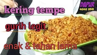 Resep kering tempe gurih, legit dan tahan lama