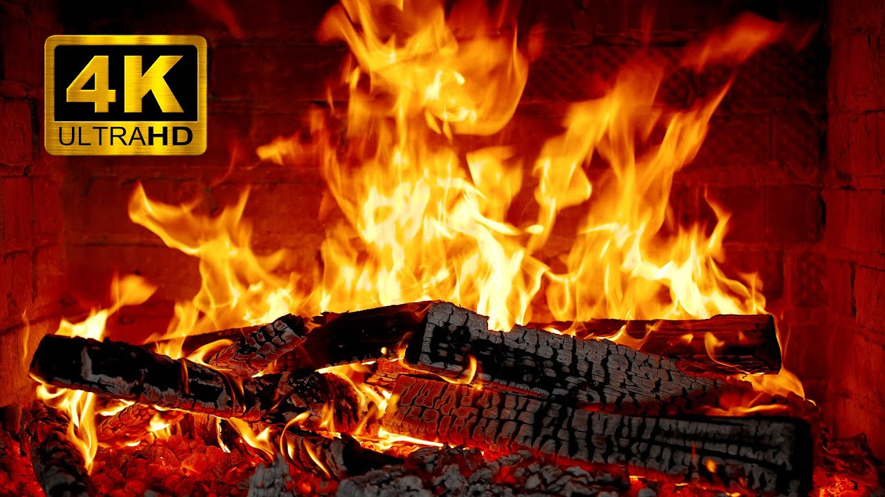 Fire Youtube 🔥 Cozy 4K UHD Fireplace | Burning Logs & Real Fire Sounds for Relax ...