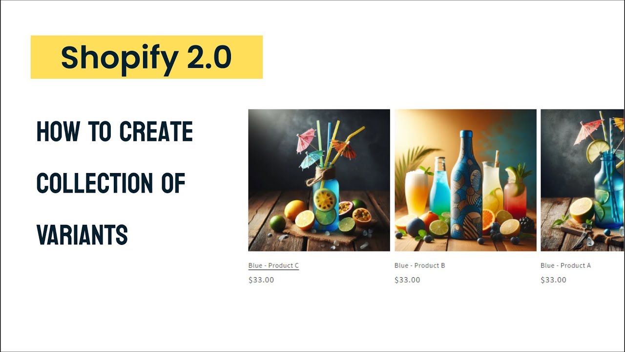How To Create Collection Of Variants in Shopify - YouTube