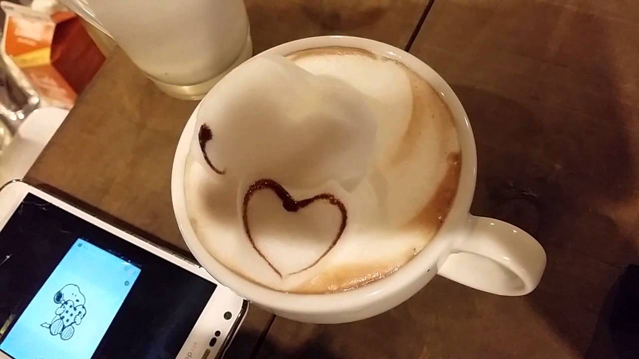 本日の暇カプチーノ スヌーピー 3dﾗﾃｱｰﾄ Snoopy Latteart Youtube