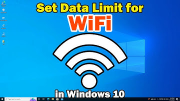 How to Set Data limit for WiFi Connection in Windows 10 Pc or Laptop