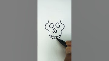 skull drawing easy | Ghost | head #viralvideo #shorts