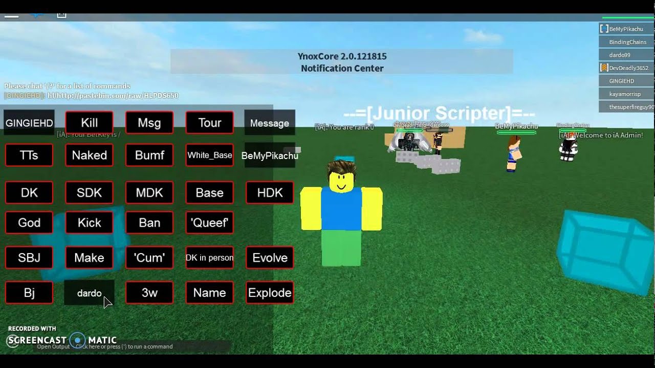 Roblox Exploit Featuring Admin Rape And Other Scripts By Nova - roblox dick script download desc youtube