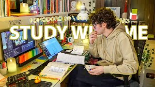 STUDY WITH ME LIVE | 12 HOURS  Harvard Student, Rain sounds, Pomodoro 60, OneMonthStudyChallenge