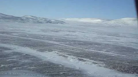 melville island landing and taxi. canadian arctic