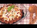 فتة المكدوس Aubergine med pitabröd, köttfärs och Tahinisås .. حلقة 118