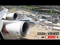 Loud Powerful 747-400/ER Takeoff! Qantas Boeing 747-400/ER Wing View Sydney Airport Seat 8A Window