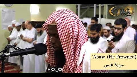 سورة عبس برواية الدوري الكسائي لشيخ القارئ عكاشة حسن كميني