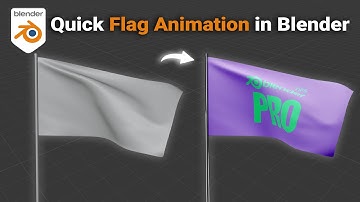 Create Realistic Flag Animation in Blender | 1 Minute Tutorial  #blenderforbeginners