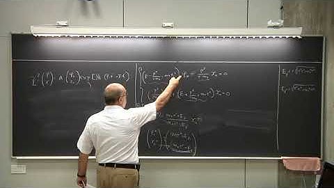 Relativistic Quantum Mechanics - Lecture 10 of 18