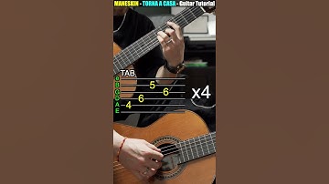 Thumbnail of MÅNESKIN - TORNA A CASA - Intro Arpeggio Chitarra - Tutorial #shorts