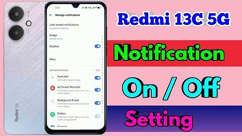 redmi 13c 5g notification settings, redmi 13c 5g notification off