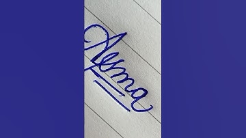 Beautiful Name Asma by Improve with me plz subscribe #cursive #video #shorts