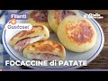 FOCACCINE di PATATE RIPIENE di formaggio e prosciutto cotto! IRRESISTIBILI e FACILISSIME!!! 😋