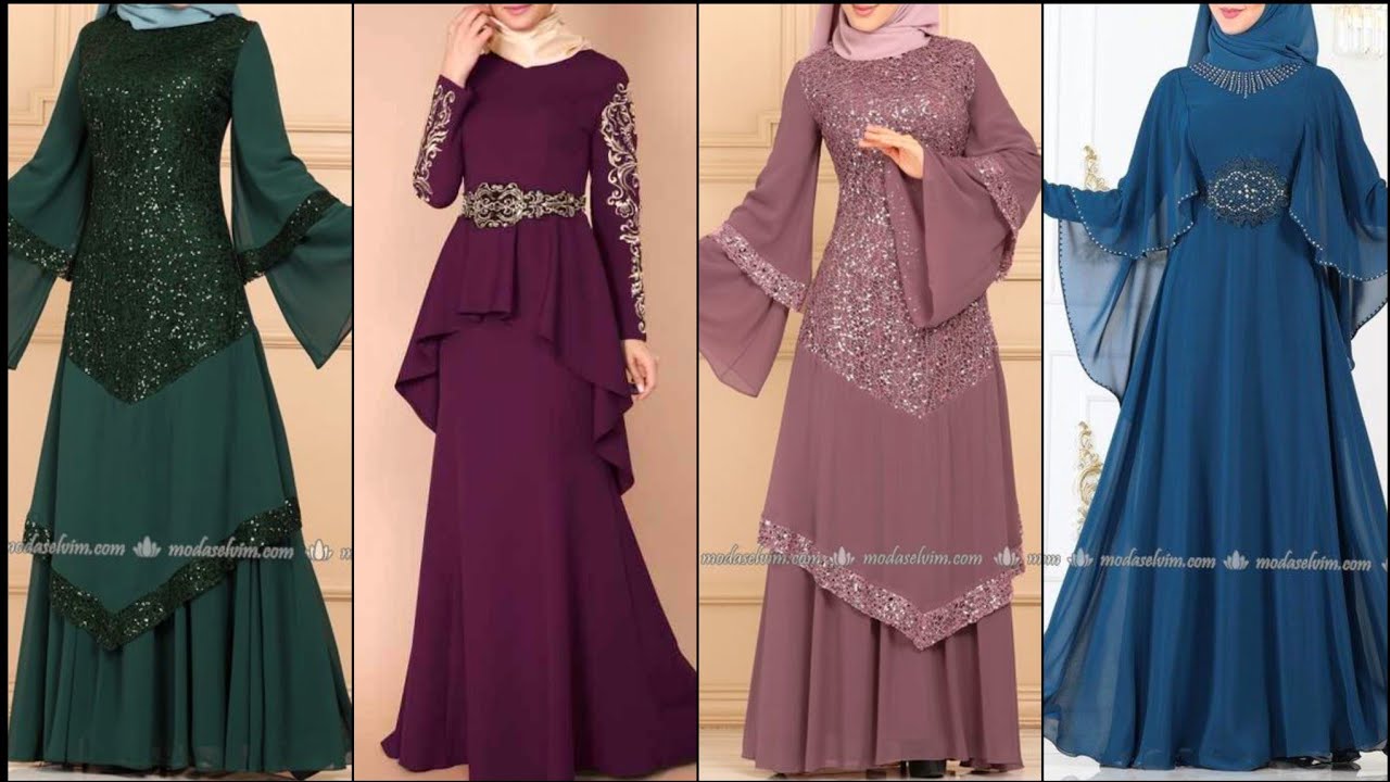 Purple Turkish Hijab Engagement Gown 60681MOR – Joozal