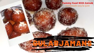 Gulabjamans | Simple & easy | With milk powder recipe