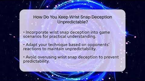 How Do You Keep Wrist Snap Deception Unpredictable? - Ping Pong Prodigy