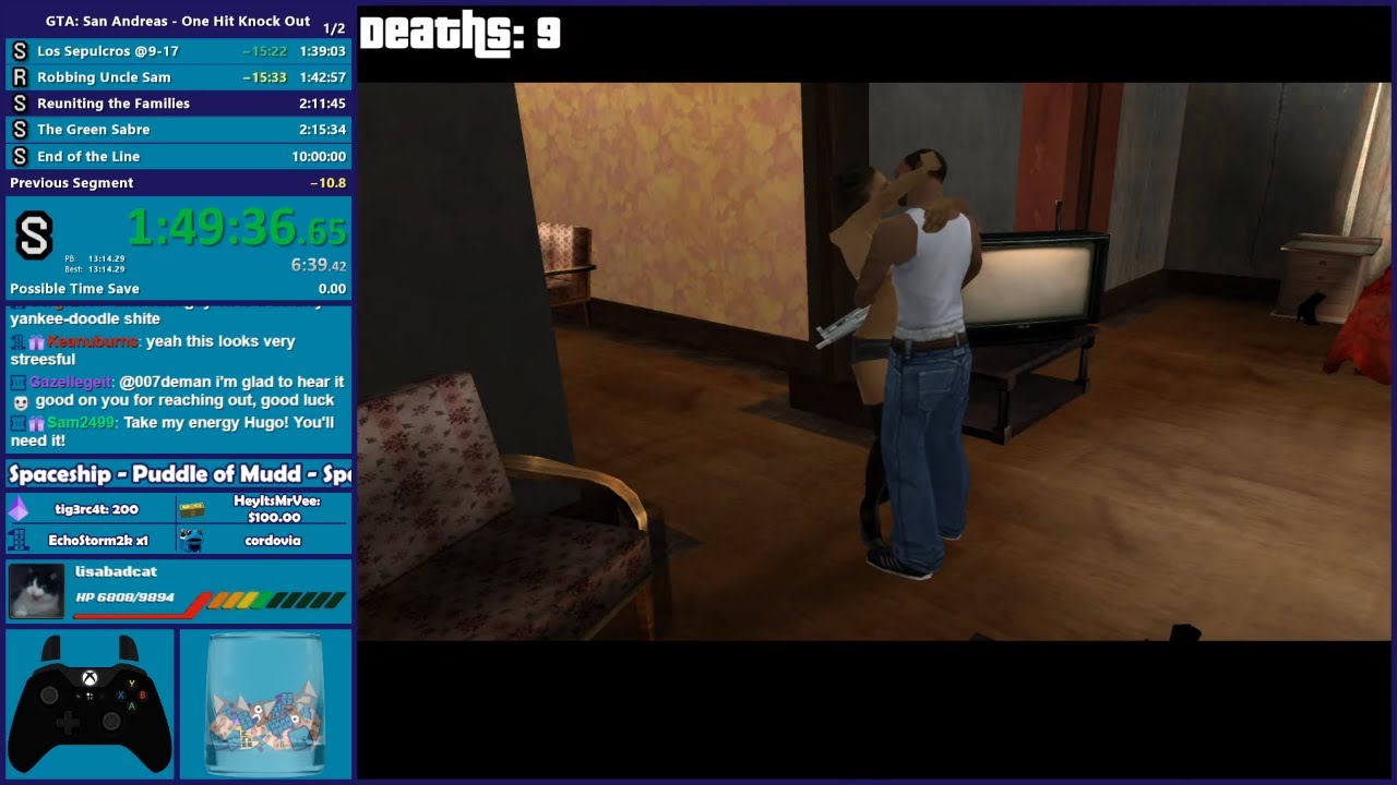 GTA San Andreas One HP Speedrun - LS & Badlands - Hugo_One Twitch ...
