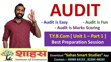 Audit & Assurance | 🌞 Unit 1 Full Preparation (Part 1) #audit #tybcom #msubaroda