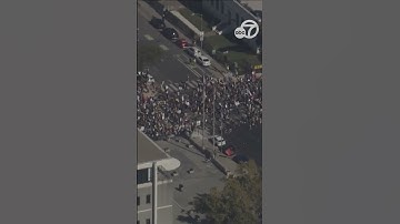 Large crowd of No Kings protesters march through downtown Oakland