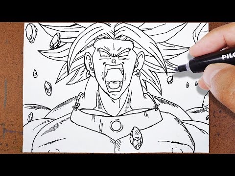 Como Desenhar e Pintar BROLY O Lendário Super Saiyajin [Dragon Ball Z] 