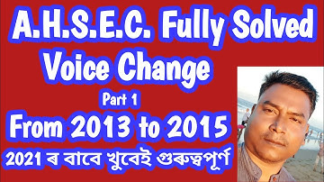 Voice Change // Voice Change in Assamese // Voice Change in English Grammar // Voice Change Class 12