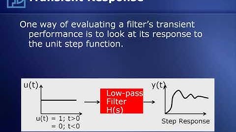 Filtering for Dynamic Signals Part II