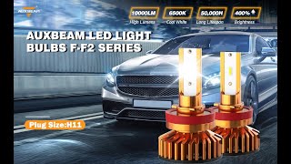 Auxbeam F2 Series H11 52W 10000 lumen LED Light Bulbs