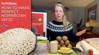 How to make perfect Norwegian lefse  (recipe link in description)