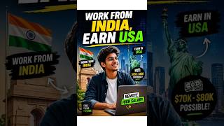 🌍 Work From India, Earn Like USA Developer 😳 #shorts #telugu #remotework #usa #india #techcareers