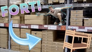 HUGE IKEA RAFTERS FORT!