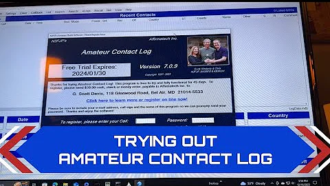 Trying Out Amateur Contact Log from N3FJP (video #1) #hamradio #contact #logging #software
