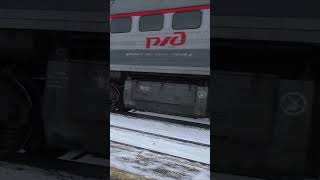Уборка снега на железной дороге #поезда