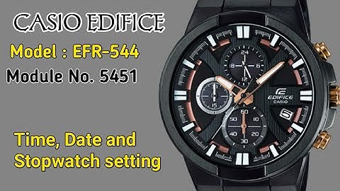 How to set time and Stopwatch reset on a Casio Edifice EFR544.TrendWatchLab. Module No 5451