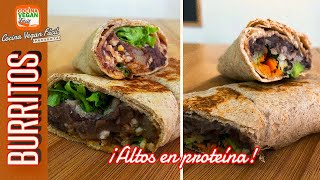 Burritos ¡Altos en proteína!  Cocina Vegan Fácil