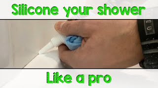 How to silicone a shower base [NO TAPE - EXCELLENT RESULT!!]