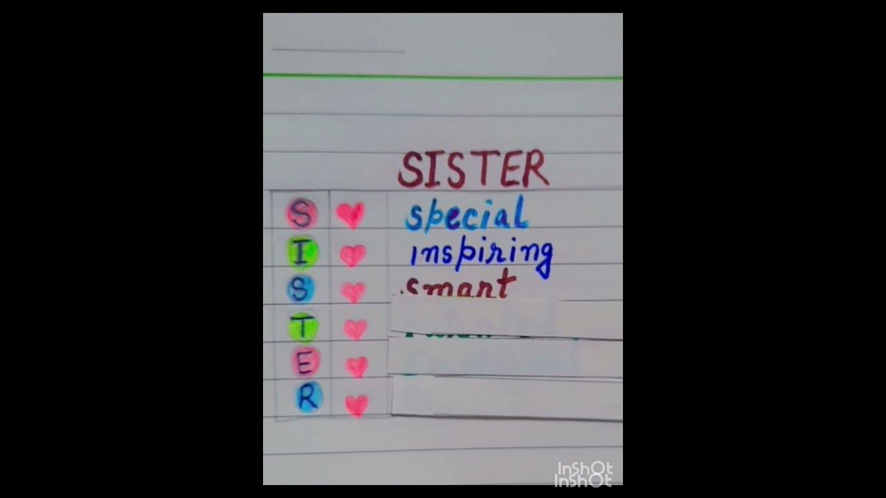 Sister Full Form shorts YouTube sister-full-form-satisfying-youtube