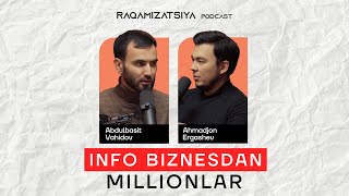 Info Biznesdan Qancha Daromad qilsa bo'ladi? | Raqamizatsiya Podcast