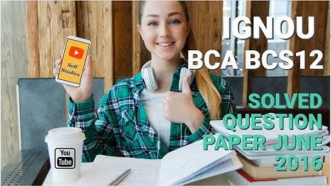 June 2016 BCS12 Basic Mathematics BCA IGNOU SolutionSet SelfStudies | #June2016 #bcs012 #bca #ignou