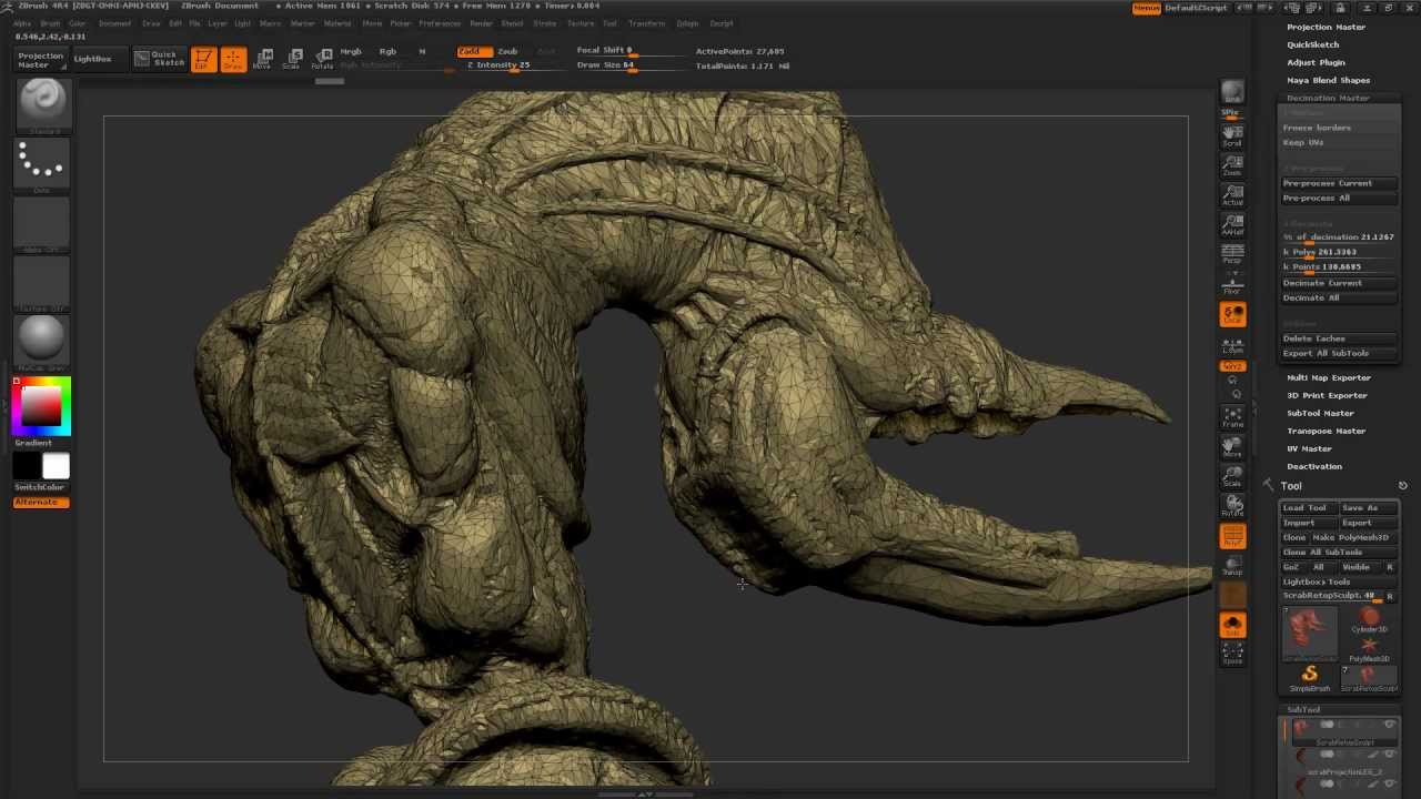 decimating meaning zbrush