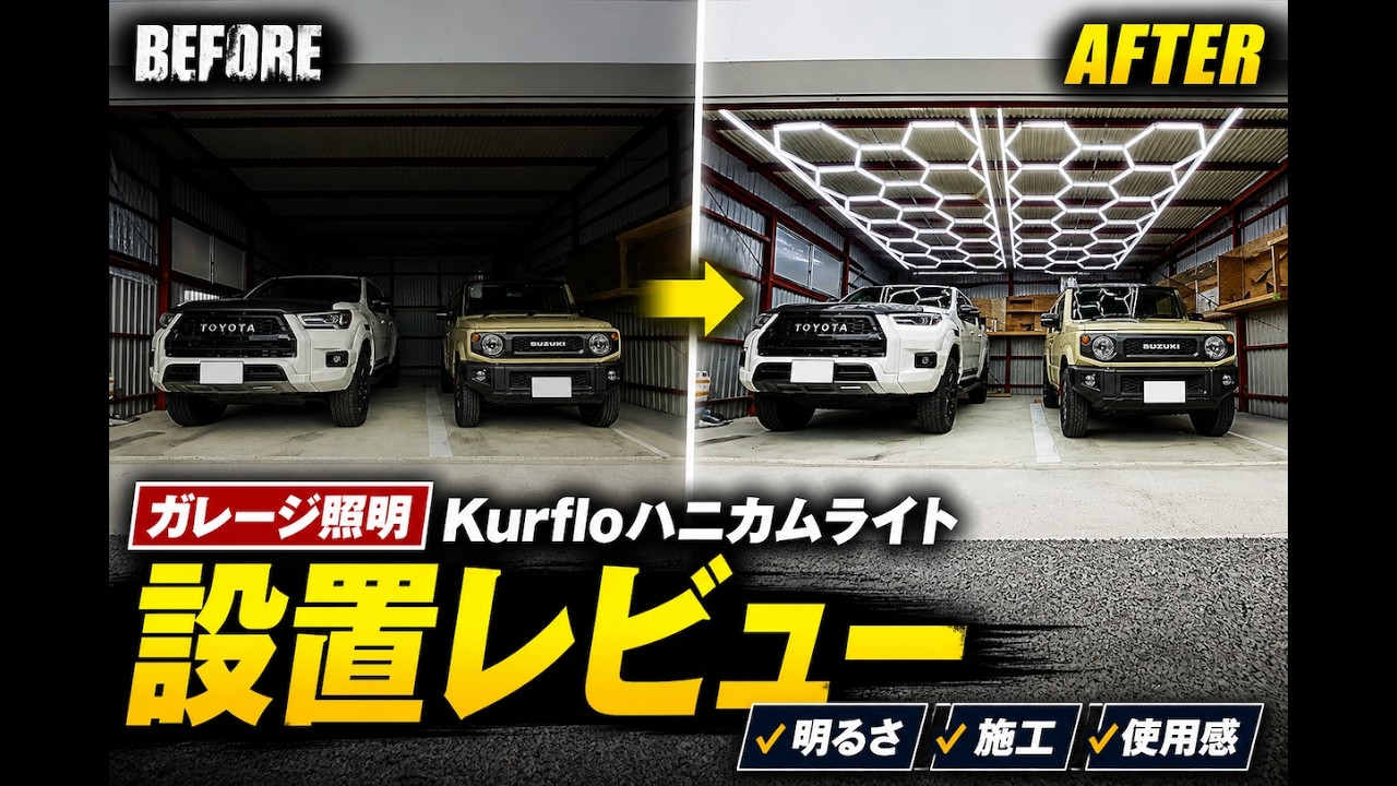 これは反則級…普通のガレージが一瞬でショップになった【ハニカム