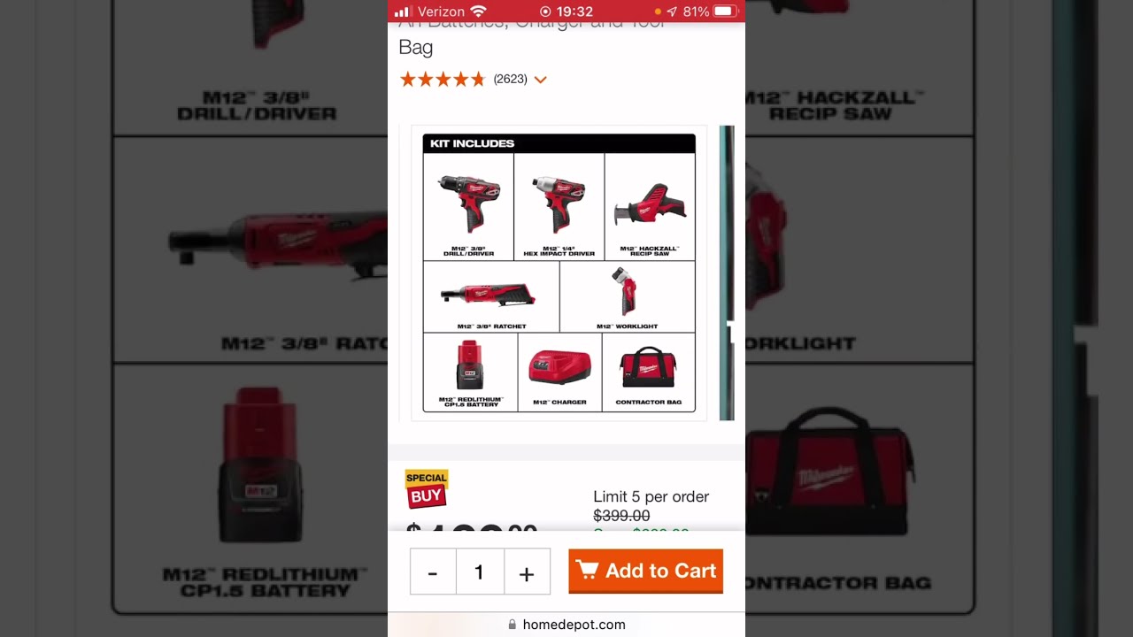 Insane Milwaukee Deal Tool Five Combo Kit Black Friday Shorts Milwaukeetool 