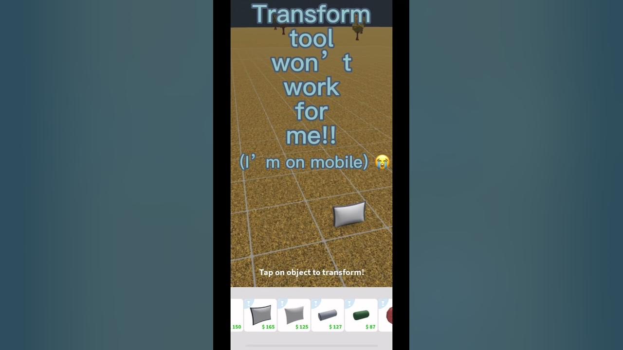 I can’t use the transform tool on mobile!! shorts roblox staypositive bloxburg YouTube