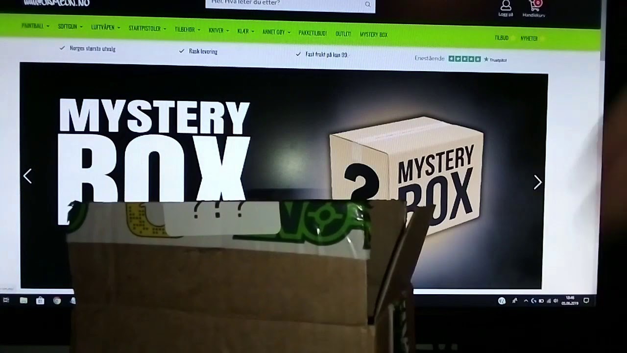 mystery box game on YouTube