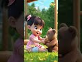 Baby Girl Day Out With Baby Bear