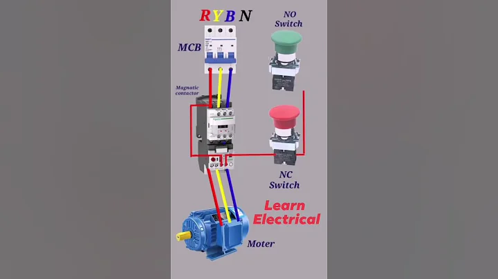 DOL Starter Circuit Diagram with Motor Connection.