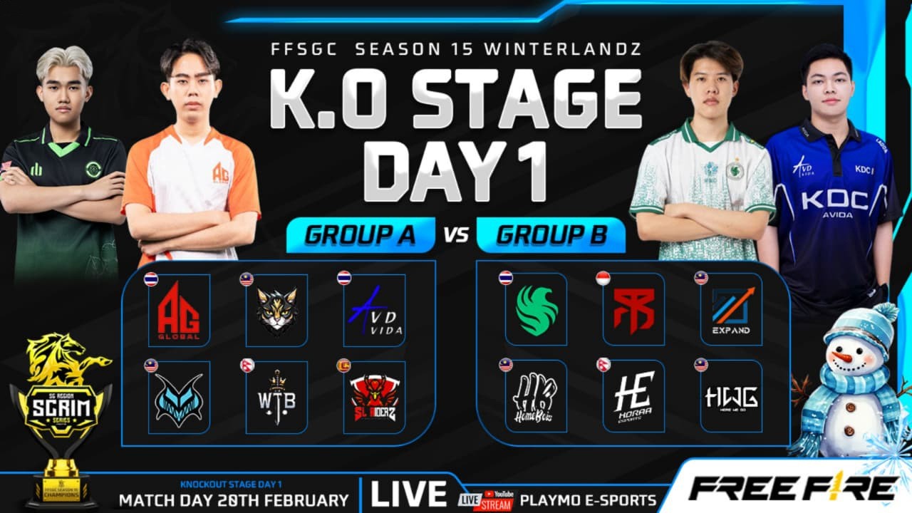 [EN] Knockout Stage Week 1 Day 1 | Group A vs B | FFSGC Season 15